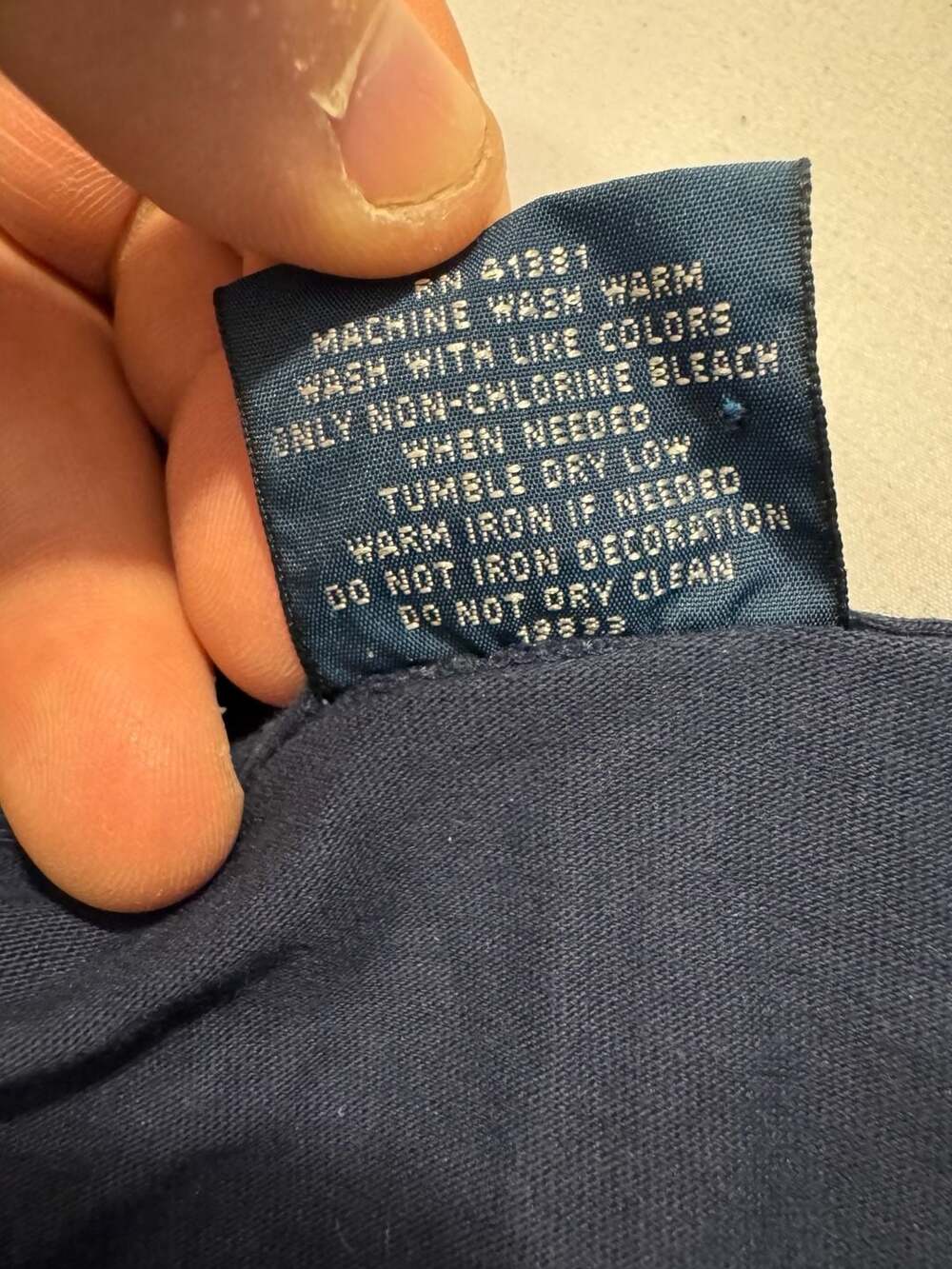 Polo Ralph Lauren Vintage Collegiate Block Spellout Navy T-Shirt - Picture 3 of 6